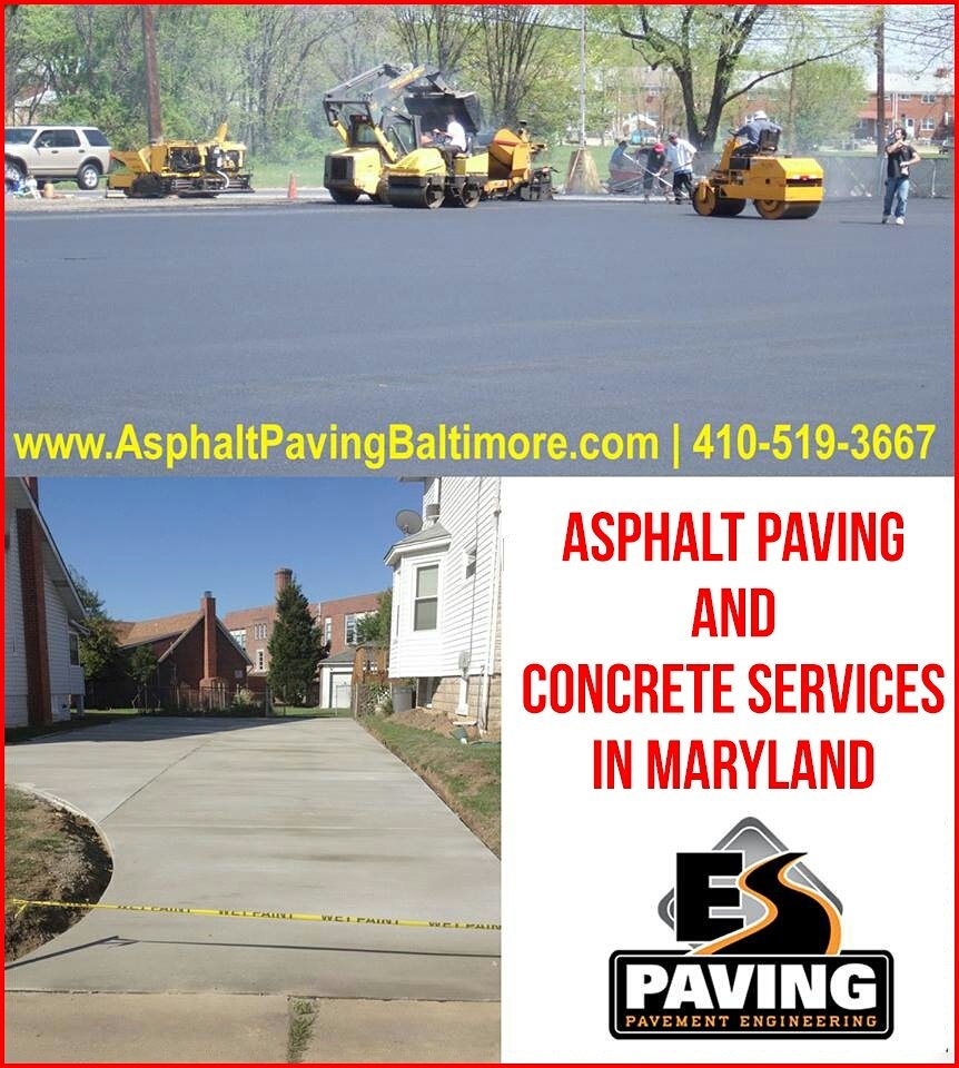Asphalt Paving and Concrete Services in Maryland, call ESPaving @ 410-519-3667today for a free estimate!