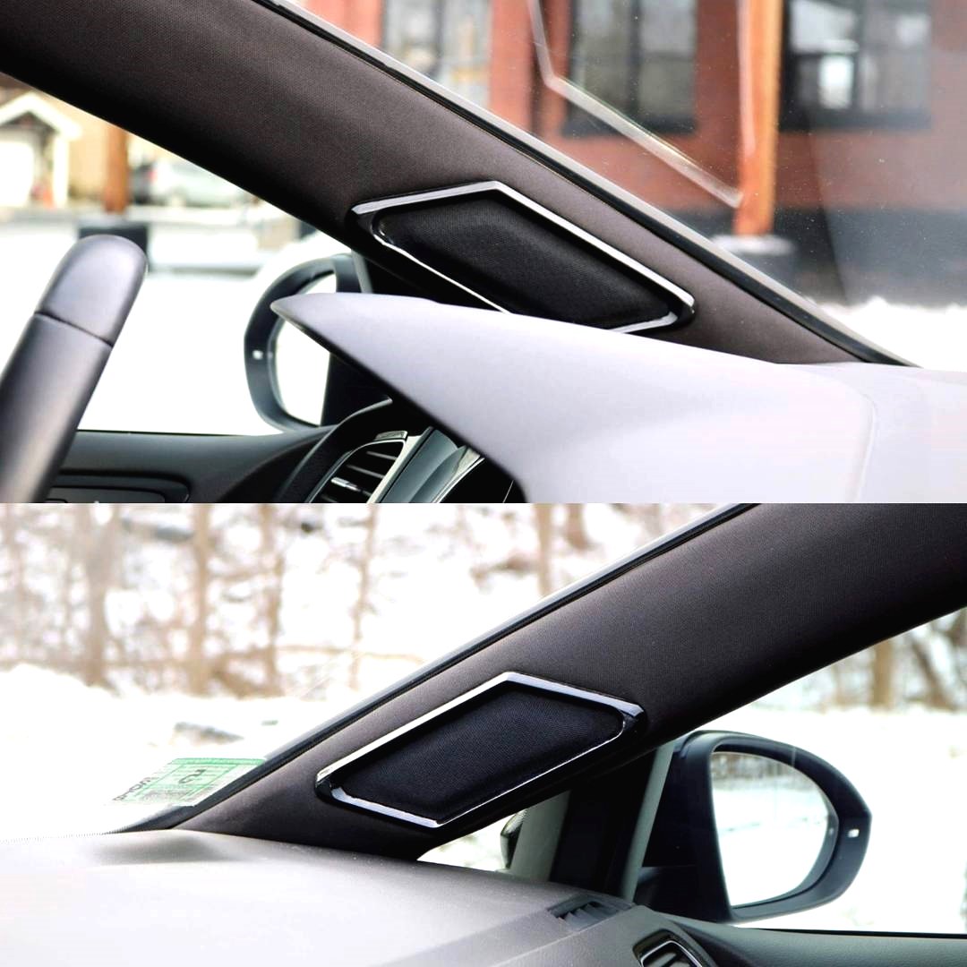 car_stereo_org's tweet photo. Repost from @ic_caraudio
2017 #VW #GolfR #custom #apillars housing #audiofrog #gb #midrange and #tweeter. The apillars was wrapped in oeam headliner material the grille was pressed from steel for shape, covered in grille cloth and the trim wrapped in high gloss vinyl to match t https://t.co/VjksqkWZK4