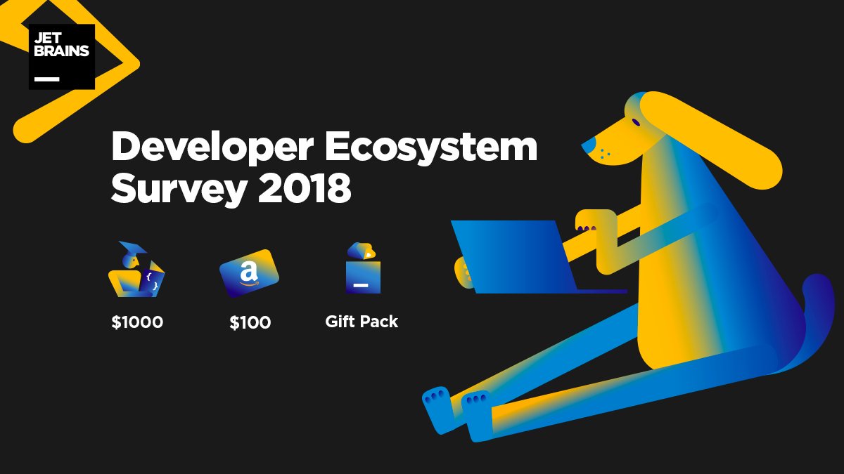 A lot has changed over the last year in the developer ecosystem, all of which impacts how we work and grow in it. Help us understand the state of Developer Ecosystem in 2018. With a chance to win a cool prize! #DevEcosystem18 jetbrains.com/research/devec…