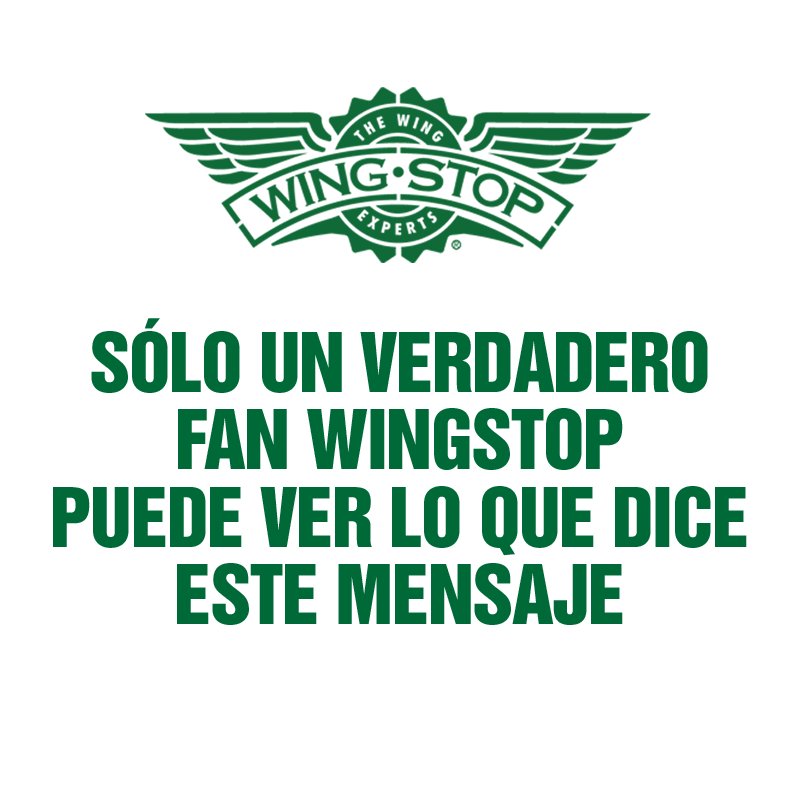 WingstopMexico's tweet photo. Los verdaderos #FanWingstop son capaces de ver este mensaje y más en #JuevesDeWingstop 🚘 ¡Sucursales! -> https://t.co/Z4gu7im48M https://t.co/oaz4Dg1dle