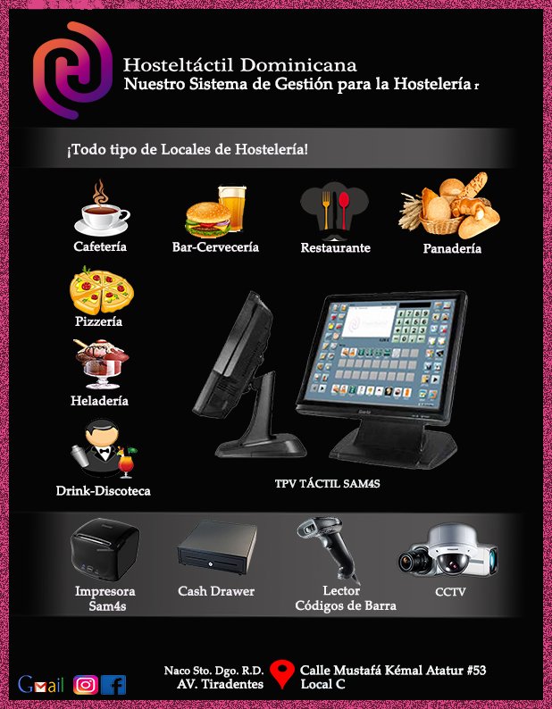 <a href="/hosteltactilRD/">Hosteltactil Dominic</a>  Te Ofrece un servicio de calidad, ideal para gestionar y controlar tú negocio. 
contáctanos y adquiere tu cotización 
Correo: hosteltactildominicana@gmail.com
Tlf: 809 563 5296
#hosteleria #bocao #restaurante #Comida #menu #bar #rd #SantoDomingo #Negocios #cafe