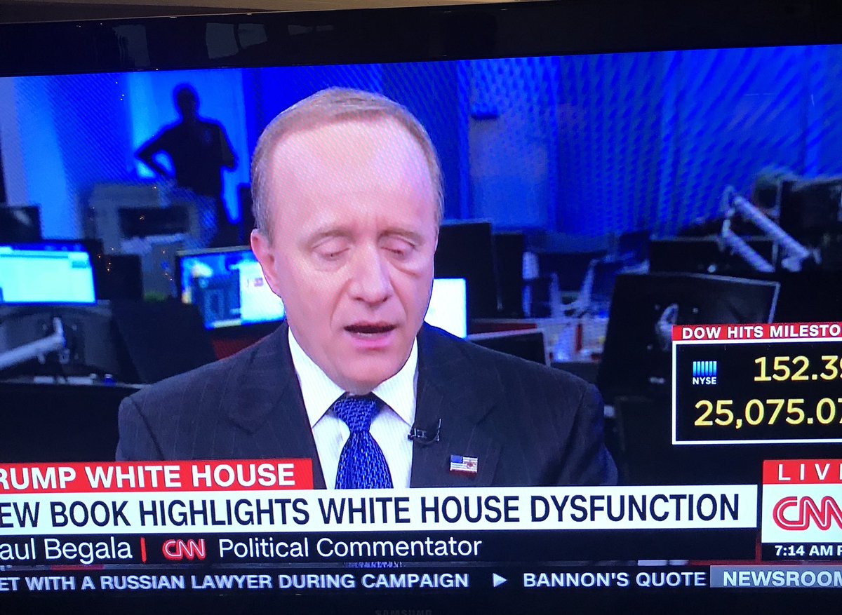 ericbolling's tweet photo. Oh, the irony of a TV “screen grab”. 

As the DJIA breaks to record highs (on the screen).. liberals are out in force talking about an anti-trump book. @realDonaldTrump. Which affects Americans 🇺🇸 more? Think about it. https://t.co/MguT2lNt8D