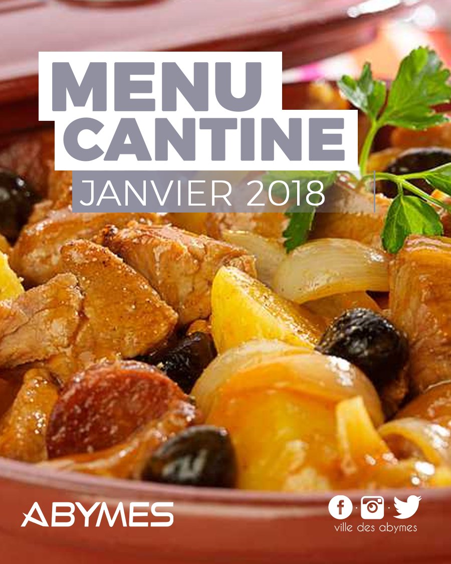 ⏬ Téléchargez le menu de cantine de janvier proposé par <a href="/VilledesAbymes/">Ville  des Abymes</a> #food #cantine #abymes 
 bit.ly/2CEuSlV
