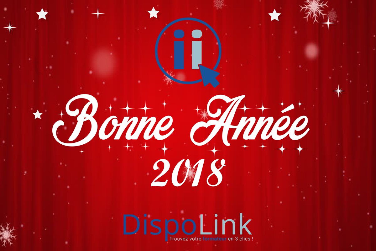 La Team DispoLink vous souhaite une bonne année 2018 ! 
A très bientôt sur dispolink.fr pour de nouvelles missions de formation ! ;)