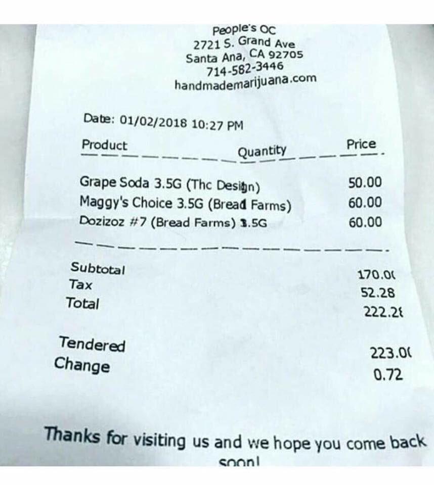 syconot's tweet image. Yep! California has legal weed. Think I’ll stick to illegal or grow my own. $17+30% tax/g or $800/lb with no tax. Hardly a choice.