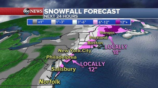 YahooNews's tweet photo. Snowy 'bomb cyclone' hits Northeast, forcing nearly 3,000 flight cancellations https://t.co/BuBb5B4uru https://t.co/uofL85hQ46