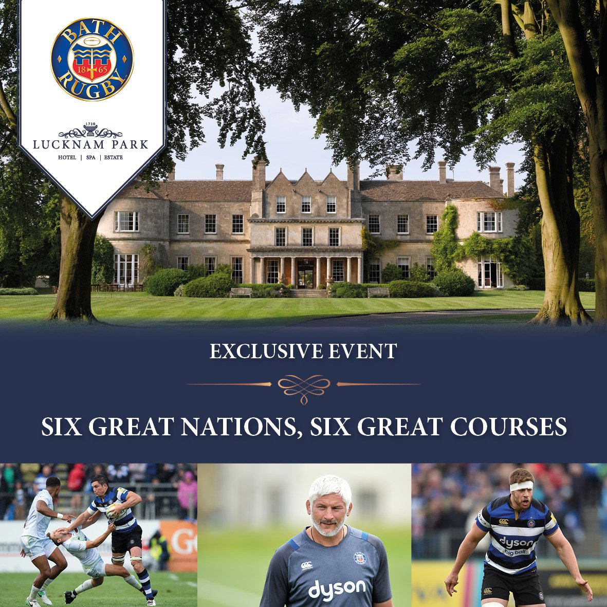 In partnership with <a href="/bathrugby/">Bath Rugby</a>, join us for an exclusive #SixNations themed evening in our Michelin starred restaurant with Executive Chef <a href="/HywelJonesLP/">Hywel Jones</a>. £50pp for an exquisite 6 courses and meet the players! Places are limited. Full details here ➡️   lucknampark.co.uk/event/6nations…