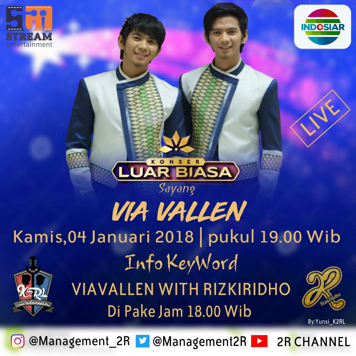 Trima kasihhh teman" K2RLSEJATIKU

VIAVALLEN WITH RIZKKIRIDHO