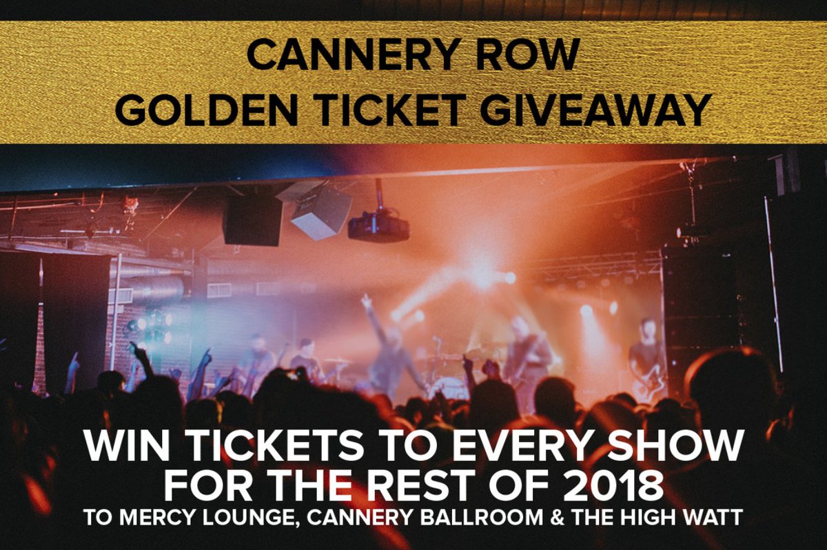 WIN ALL THE SHOWS!! Every single show <a href="/canneryballroom/">Cannery Ballroom</a> <a href="/mercylounge/">Mercy Lounge</a> &amp; <a href="/thehighwatt/">The High Watt</a> in 2018! Enter to win: do615.com/canneryrowgold…