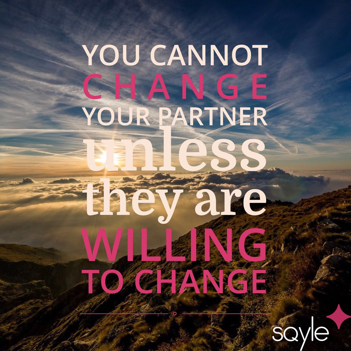 SqyleApp's tweet photo. It may be tempting to want to change your partner's behavior. This can only work if they are READY for it. #datebetter #lovebetter #lovening #sqyle #relationshtips https://t.co/7LoSYOf7bm #exclusive #datingwithstyle https://t.co/tBEp1C8706