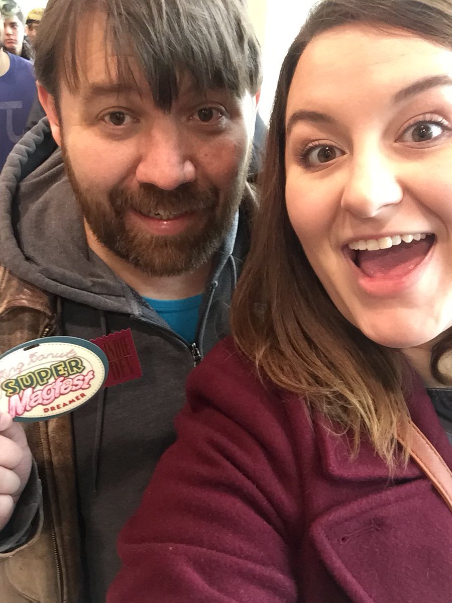 RobotNamedFight's tweet photo. We are waiting in the lanyard line! Aw yeah! #SuperMAG2018 #magfest https://t.co/pw9wvmPOlJ