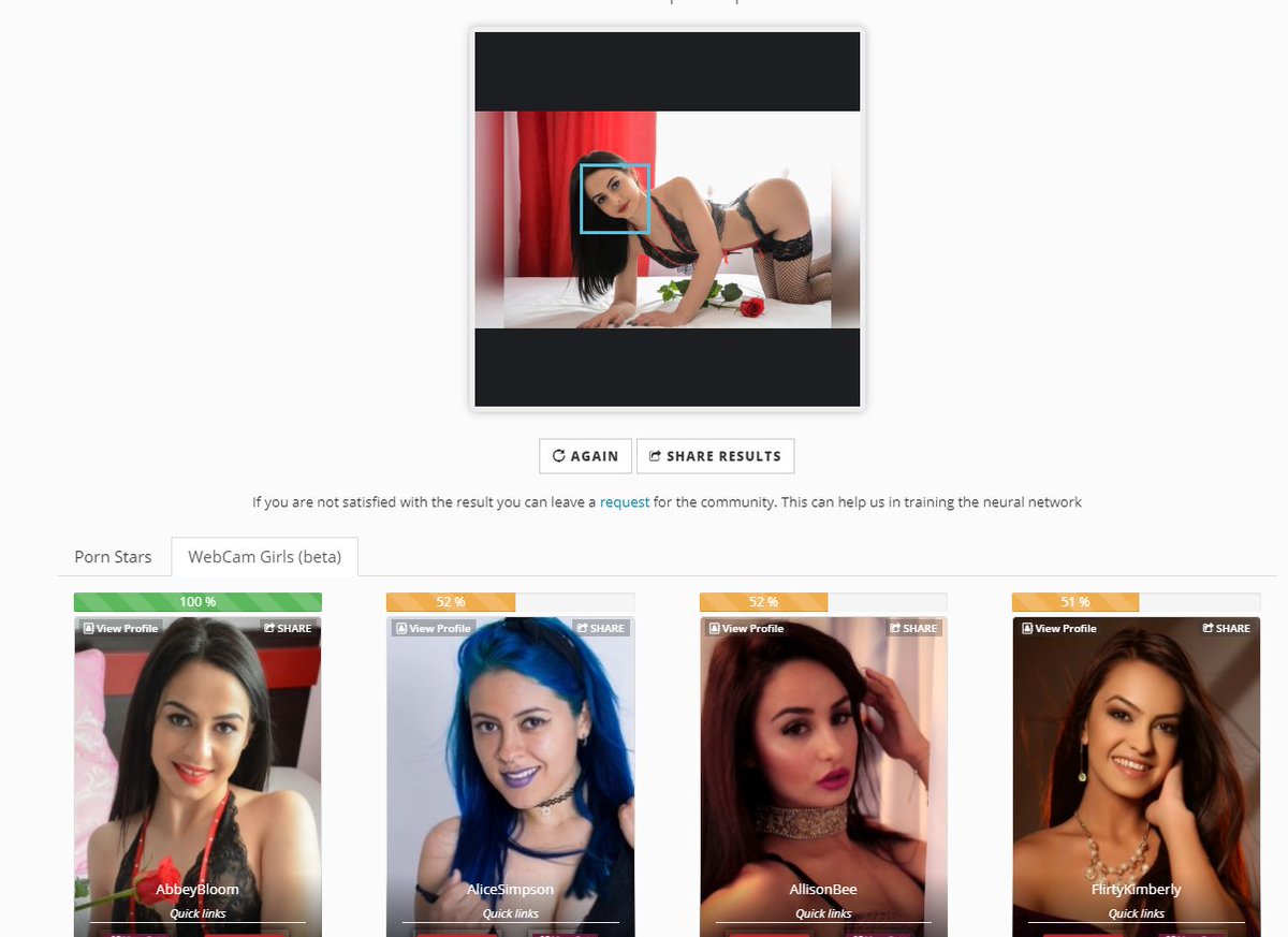PornStarByFace on X: We have improved the site you can enjoy it even more!  With this update our team starts to add WebCam girls models, now you can  use double search and