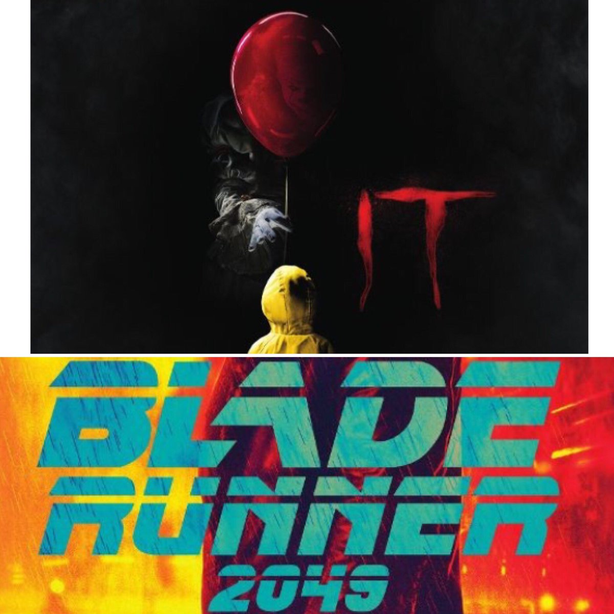venamisart's tweet photo. This monthโs additions to my collection, CANT WAIT!! #it #BladeRunner2049 #bladerunner #blurays #needthemnow https://t.co/R8p3Pj5tm9