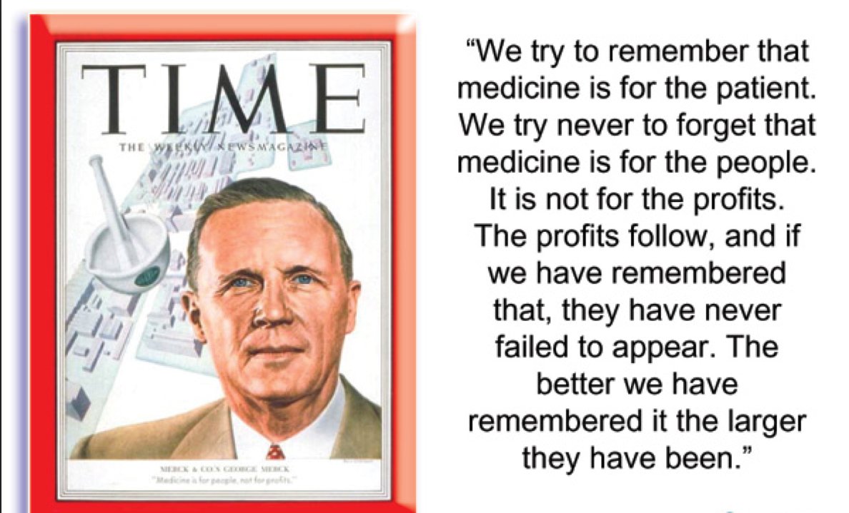 msdcareers's tweet image. From George Merck himself, the company was created for our patients!