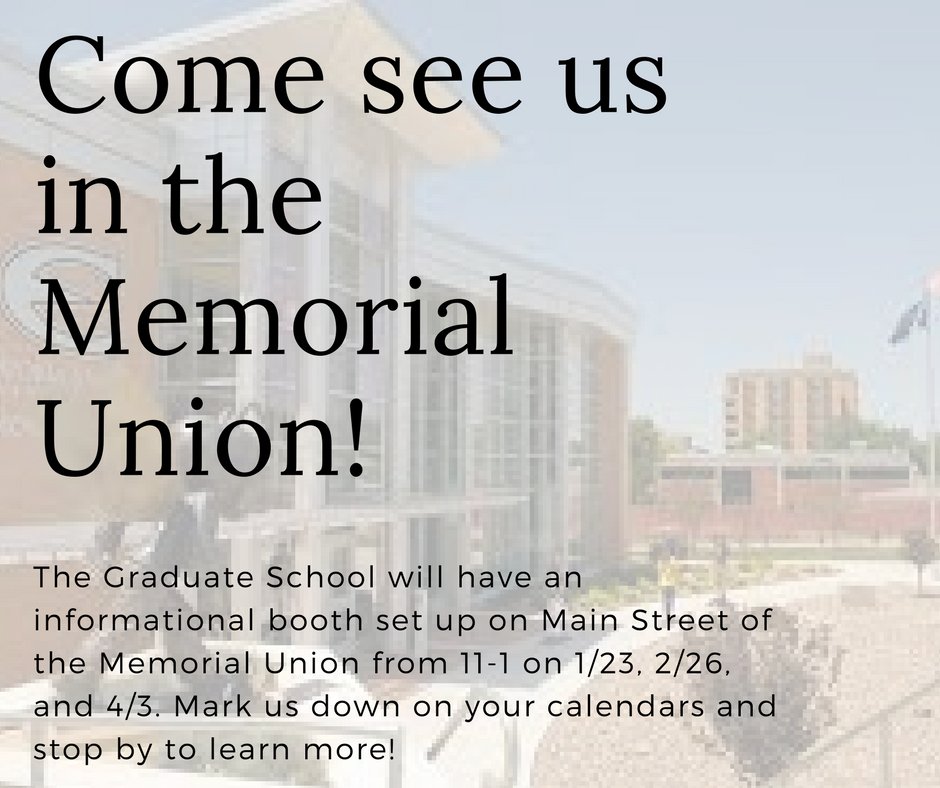 ESU_GradSchool's tweet photo. The dates have been set! Pencil us in and come see us sometime this semester! https://t.co/0b8ugD5I96