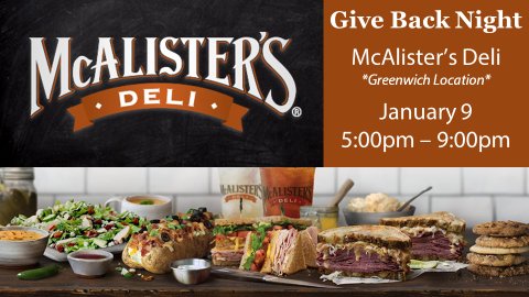 MagdalenWichita's tweet photo. Save the date for January 9! McAllister’s Deli is giving 10% of all purchases back to Magdalen, 5:00-9:00pm at the Greenwich location.
#magdalenict https://t.co/j7fR7efDTD