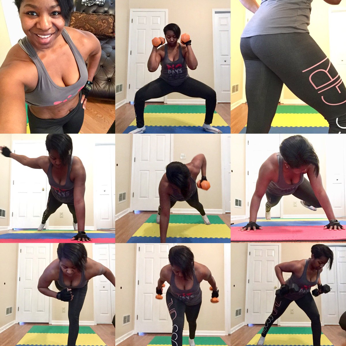 ShanPir's tweet photo. Alright! #hammerandchisel #hammerconditioning 💪🏽is ✅! I was kicking butt until they started making a sista #balance 😂. So I dropped the weights & did my #oneleg #stiffleg to #crunch with a two finger balance hold and made them #perfect 💪🏽! 😉! That’s how you #getitdone https://t.co/dnJBqDL4Z6