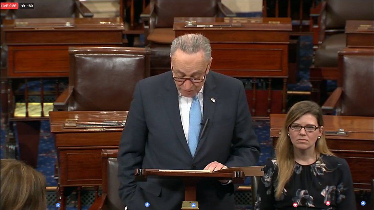 Chuck Schumer On Twitter Speaking Live On The Senate Floor