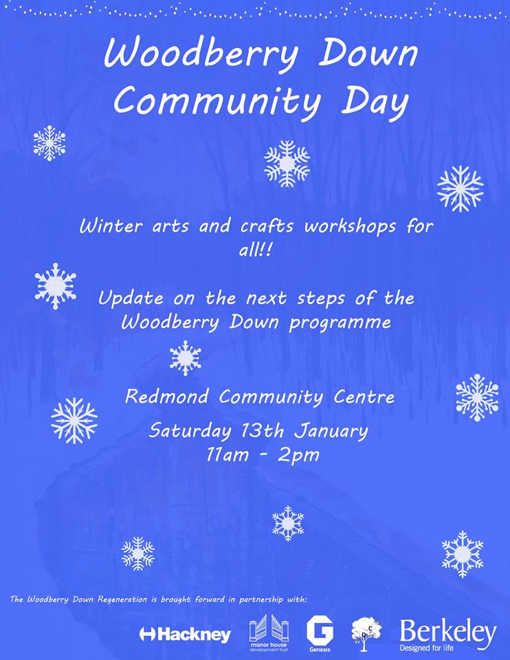 SourceLDN's tweet image. Start the new year with family fun, arts and crafts workshops, drinks and nibble at #WoodberryDown #Community Day @mhdtcommunity on Saturday 13th January! #Hackney #Haringey #regeneration @WoodberryDown_