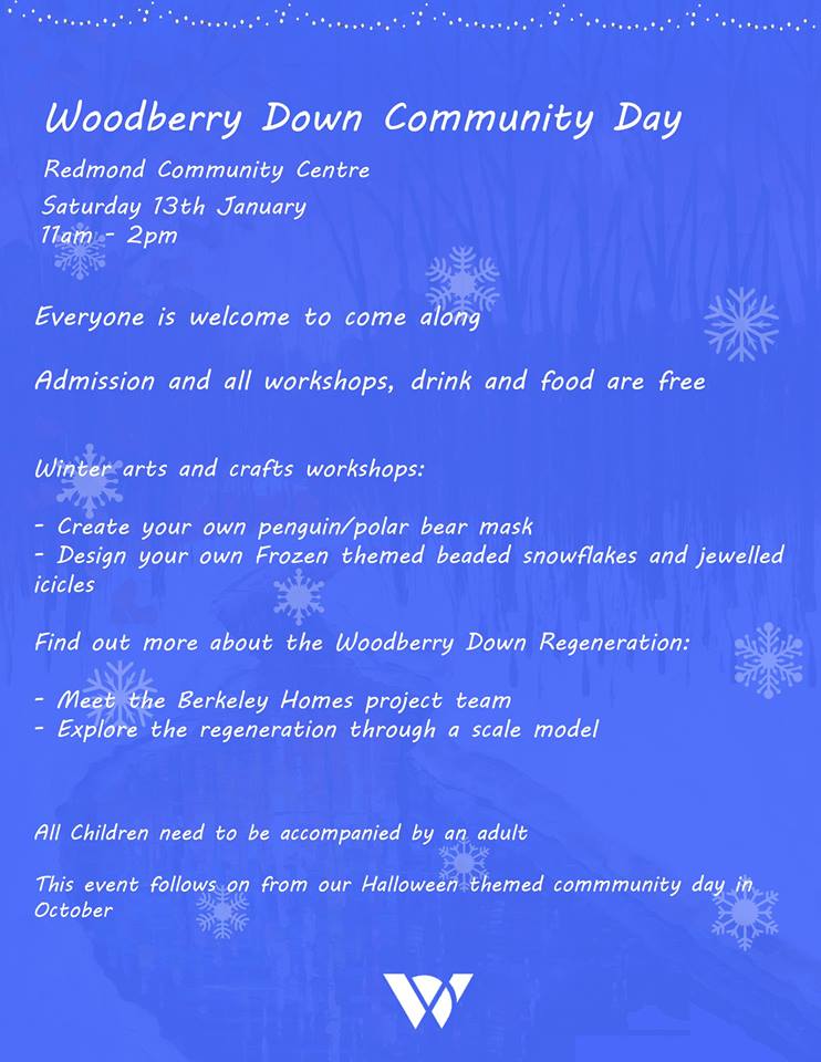 SourceLDN's tweet image. Start the new year with family fun, arts and crafts workshops, drinks and nibble at #WoodberryDown #Community Day @mhdtcommunity on Saturday 13th January! #Hackney #Haringey #regeneration @WoodberryDown_