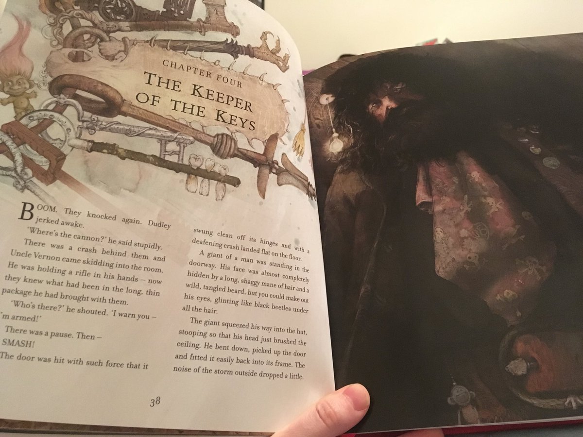 FRRLibrary345's tweet photo. Happy snow day! Iβm enjoying the illustrated version of Harry Potter today. Just got to one of my favorite parts - where Harry meets Hagrid. What are you reading? #devoreads https://t.co/gQfC3qKGTk