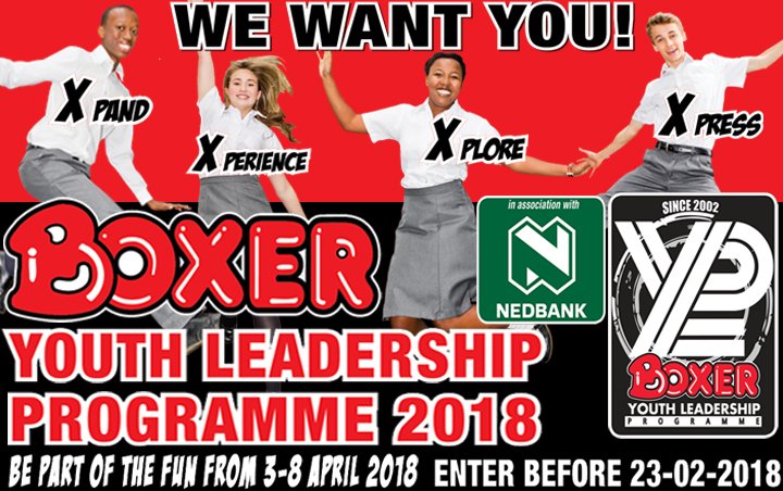 BoxerStores's tweet photo. BOXER YOUTH LEADERSHIP PROGRAMME β enter online or get your entry form in stores today and be part of the class of 2017! #BYLP #2018 #WeWantYou https://t.co/SMG6nLziLN https://t.co/DSWciNjWAw