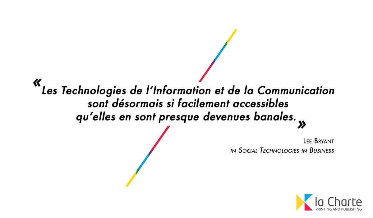 laChartePro's tweet photo. #MottoOfTheDay - Extrait de #SocialTechnologiesInBusiness co-écrit par @leebryant ou comment tourner à son avantage la banalisation de l'#innovation et percevoir les possibilités permises par le #progrès des #TIC.
👉 https://t.co/quyWvaydRU
#Management #RH https://t.co/LOAjHtI8Nz