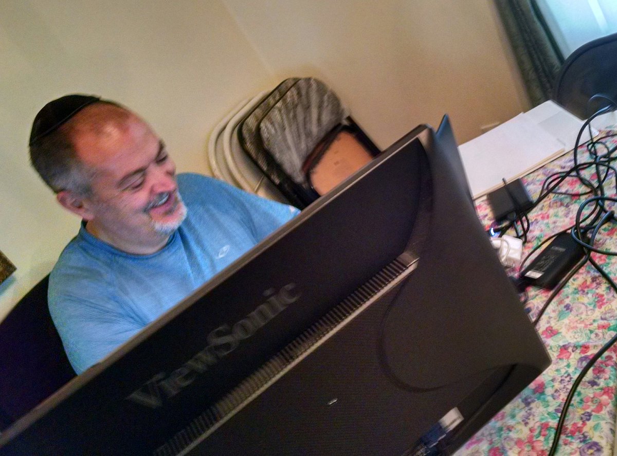 JamieArmin's tweet photo. Well, somebody has to make the 💲 during blizzard 2018 👍 #directorofengineeringhardatwork #pblexpert He might be playing a game or two as well! LOL #snowdaypd ⛄ https://t.co/zoeJHe2qd8