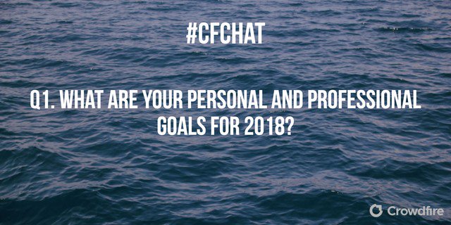 Crowdfire's tweet photo. Q1. What are your personal and professional goals for 2018? 😎 #cfchat https://t.co/RzE63wj7wg
