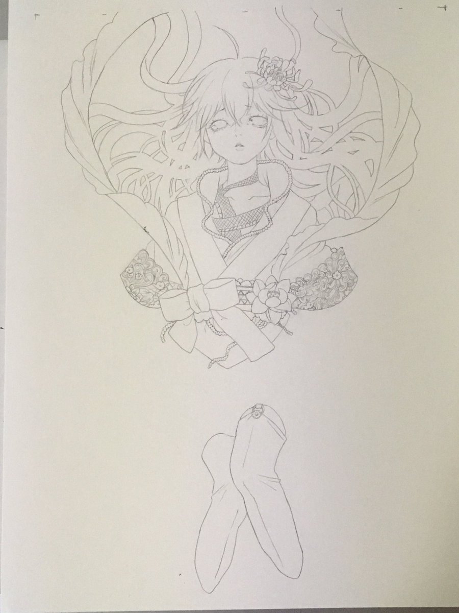 案の定失敗( '•௰•`)
ZONE-00の月彦(乙姫モード)です。
色々端折ったり色の統一感無かったりだから次また気力があればカラーインクで頑張ってみよう。 