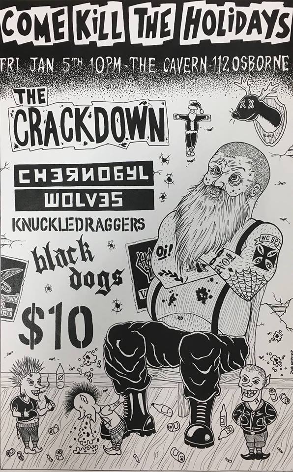 PosterPoleWPG's tweet photo. The Crackdown w/ Chernobyl Wolves, Knuckledraggers, Black Dogs - https://t.co/wm4bEWIlFP #winnipeg #poster https://t.co/D1Tx0JdCLd