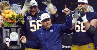 PeteSampson_'s tweet photo. Crossing The Lines: Notre Dame can’t make a real push for the College Football Playoff without a staff skilled enough to get the Irish there. Consider that box checked. ($) https://t.co/q03CiF7Mh7 https://t.co/zGlSf5aUwR