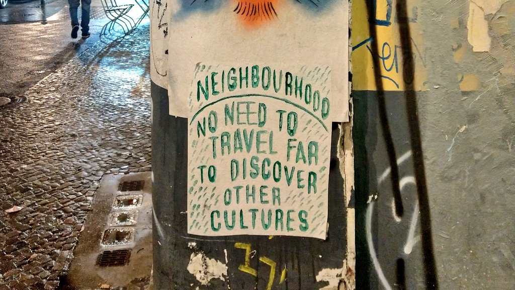 flecks's tweet photo. "#Neighbourhood - no need to #travel far to #discover other #culture s" 😍 or "I don't have to go on #holiday - I live in #Neukölln" - #KarlMarxStr #Berlin https://t.co/yvjeIdDdwv