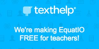 AmyRoediger's tweet photo. Happy retirement #gmath! Spend some [snow day] time today getting to know its powerful replacement @texthelp #EquatIO, completely free for teachers! https://t.co/NMJlSU1y8Y https://t.co/6mGts8HEe2