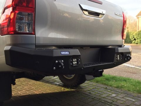The all new @Rival4x4 rear bumper fitting beautifully on to @ToyotaGB #hilux finished with <a href="/Wilderlight/">Wilderness Lighting</a>  #compact4 #flood first of many more to come. #fordranger #hilux #vwamarok #amarok #aluminiumbumpers