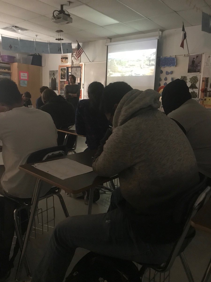 1st period English with Ms. Tracy. Stretching our brains with literary themes #broncofocus