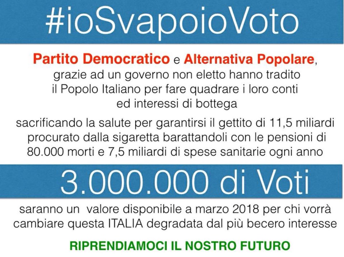 SmokyStefania's tweet photo. #iosvapoiovoto @matteorenzi @alessiarotta @boccadutri @BeaLorenzin @angealfa https://t.co/IsEEtOVnRT