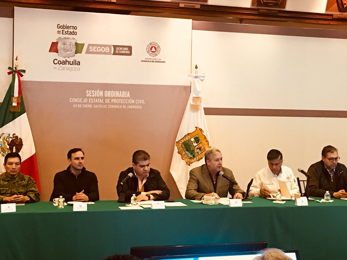 PCcoahuila's tweet photo. Iniciando la XII SESIÓN ORDINARIA DEL CONSEJO ESTATAL DE PROTECCIÓN CIVIL con Alcaldes y titulares municipales https://t.co/DtoZYYVZ9w