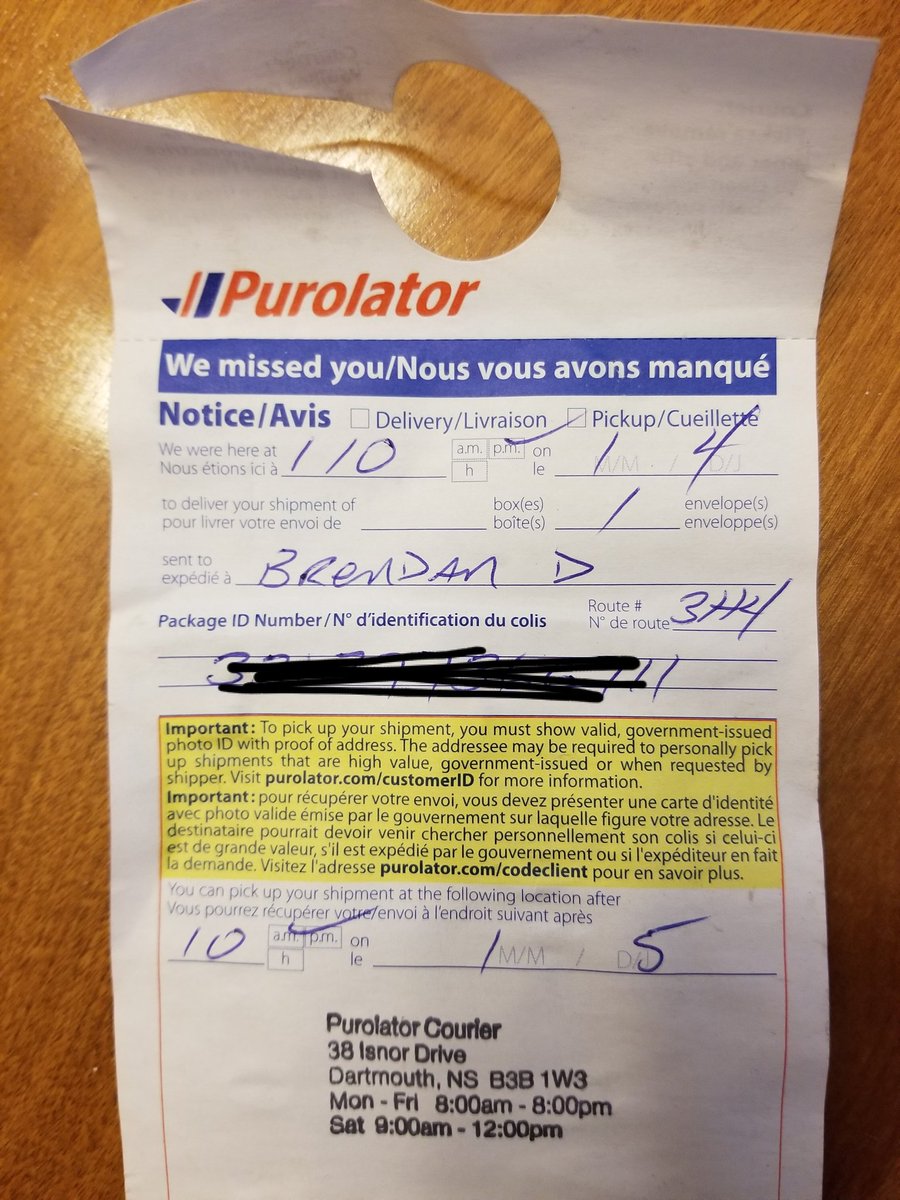 TheSilverGinge's tweet photo. Don't you just love when your car is the driveway, you are 20feet from your front door and no one bothers to knock or ring the bell? Thanks @PurolatorInc ! Unfortunately, this happens more often than not. Time for some driver accountability maybe? https://t.co/Fd0f99JEip