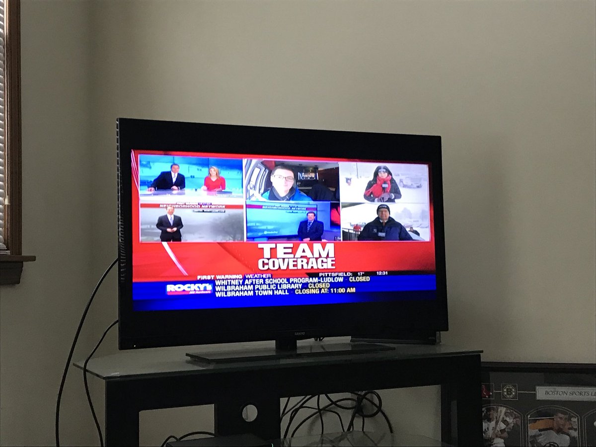 jeffcramer_'s tweet photo. @WMassNews team giving everyone great coverage today! Getting ready to head in #teamcoverage #6box
See you tonight! https://t.co/ro0426msSJ