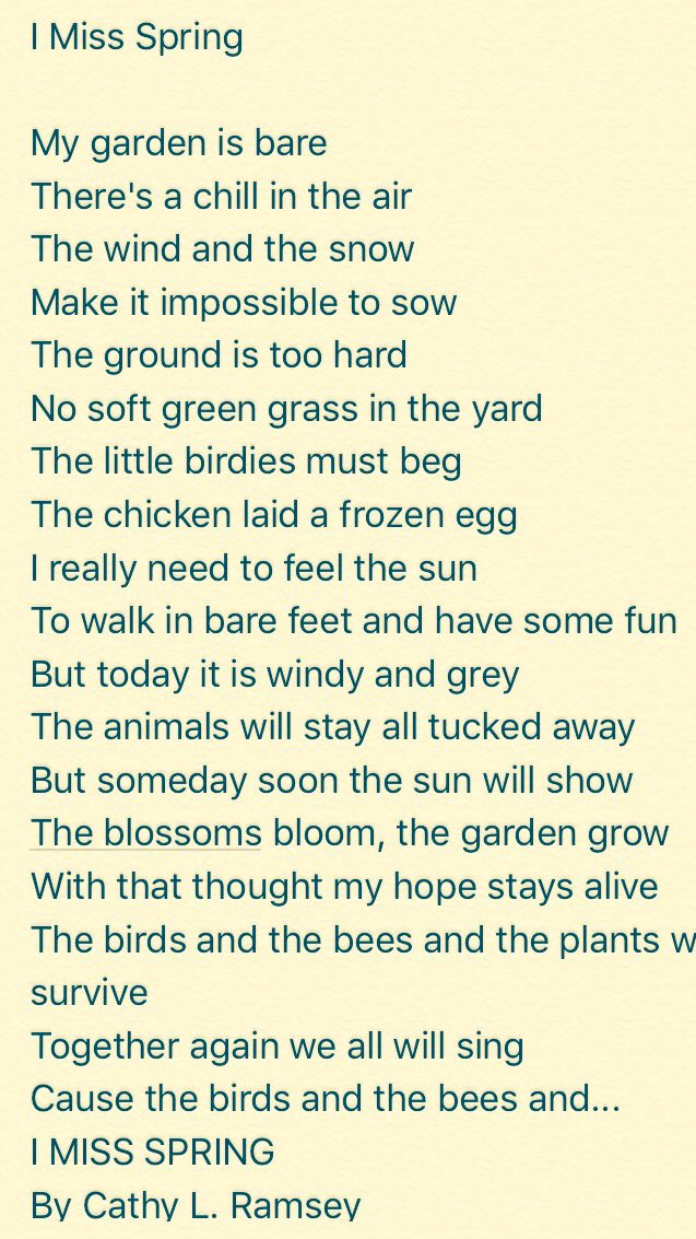 CathyGarland2's tweet photo. #POEMS https://t.co/ULDRem8rik