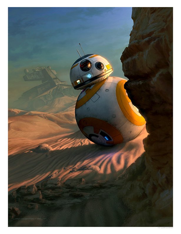 ao5gallery's tweet photo. This is the last weekend of our #StarWars featured exhibition! Come out and see new work from @AcmeArchives and @DisneyFineArt 
#bb8 #phasma #millenniumfalcon #thesearentthedriodsyourelookingfor #rodelgonzalez @RobKazArt https://t.co/8meG9hyZtc