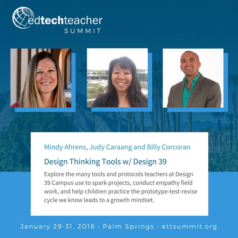 gailrm10's tweet photo. Interested in #designthinking, come to #ettsummit and meet teachers from #design39 School in CA. @EdTechTeacher21 https://t.co/F4xTPgcuUv https://t.co/Jm4iM1LjyZ