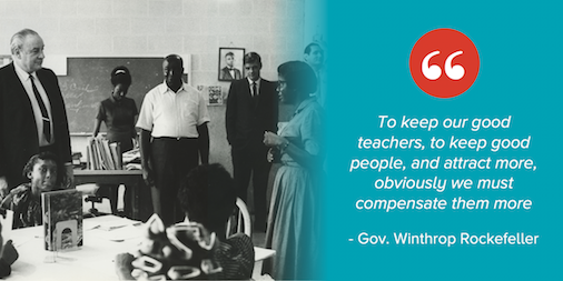 wrfound's tweet photo. #ThrowbackThursday: Our founder Gov. Winthrop Rockefeller offers advice on how to address AR's teacher shortage & help us #ExpectMoreAR. #TBT https://t.co/FZe6eNgfov