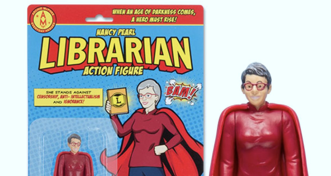 goodreads's tweet photo. Introducing the Librarian Action Figure: The Caped Crusader Who Fights Against Anti-Intellectualism, Ignorance & Censorship Everywhere https://t.co/Innj2avnCn https://t.co/fYYsRKKX4N