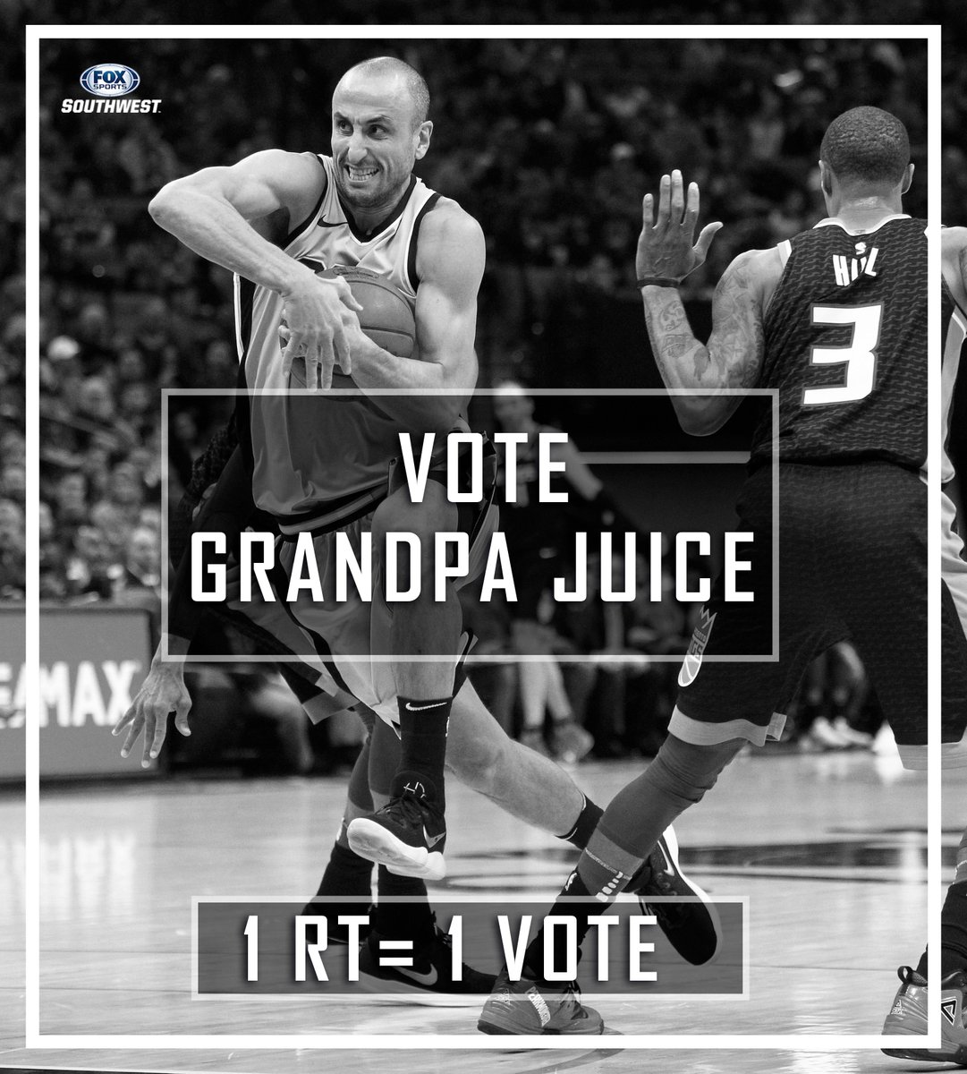 Alright <a href="/spurs/">San Antonio Spurs</a> fans! You know what to do! 

1 RT= 1 VOTE for <a href="/manuginobili/">Manu Ginobili</a> #NBAVOTE