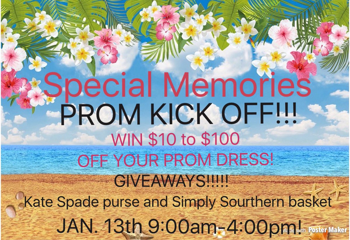 SpecMemories's tweet photo. Mark your calendars‼️✨😍 #promkickoff2018 #specialmemoriesllc https://t.co/YjO6WjFCT6