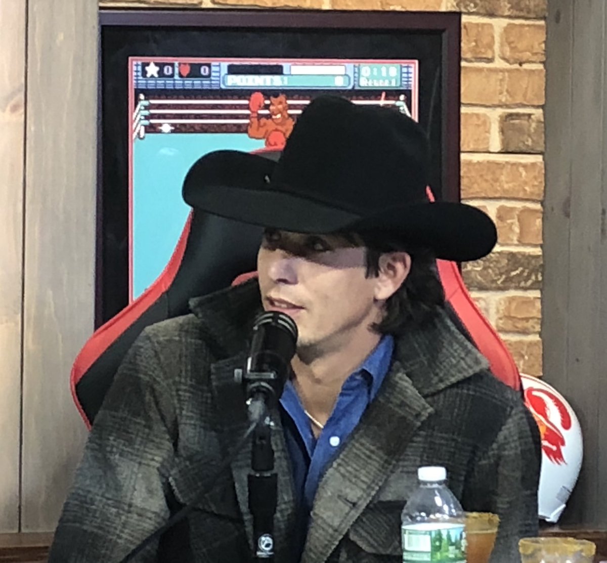 "JB, do you have anything interesting you place inside your cowboy hat?" 