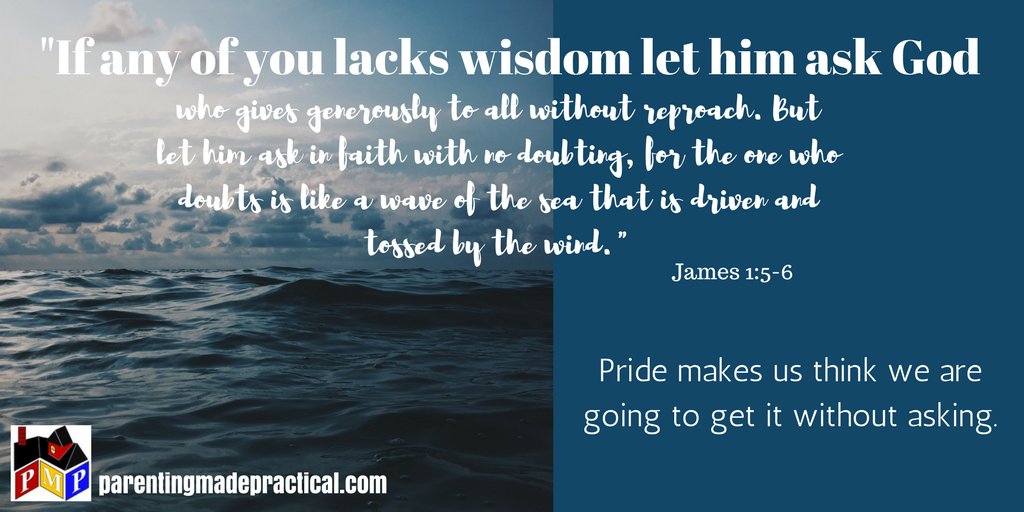 LinkMomsnotes's tweet image. We all lack wisdom so why don't we ask? God does answer. Maybe not in the way we want, but His ways are always the best. Don't let your pride get in the way of asking God for His advice!