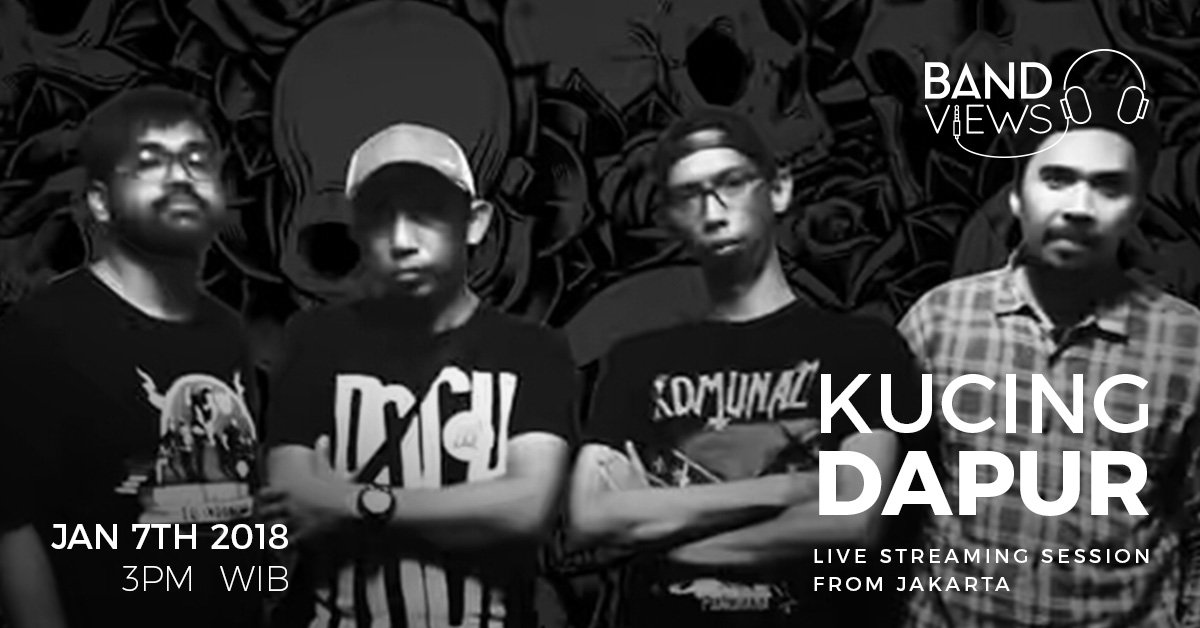 BandViews's tweet photo. We're stoked to have Indonesian Grunge Rockers Kucing Dapur for their very 1st live BandViews session this Sunday.

Check them out 3pm WIB Sun 7th Jan right here...
https://t.co/fFqVqFpjDn https://t.co/ROkicHI0Dd